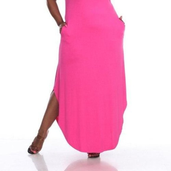 Plus Size Scoop Neck Long Prom Dress WMPS3101-06 - Picture 5 of 8
